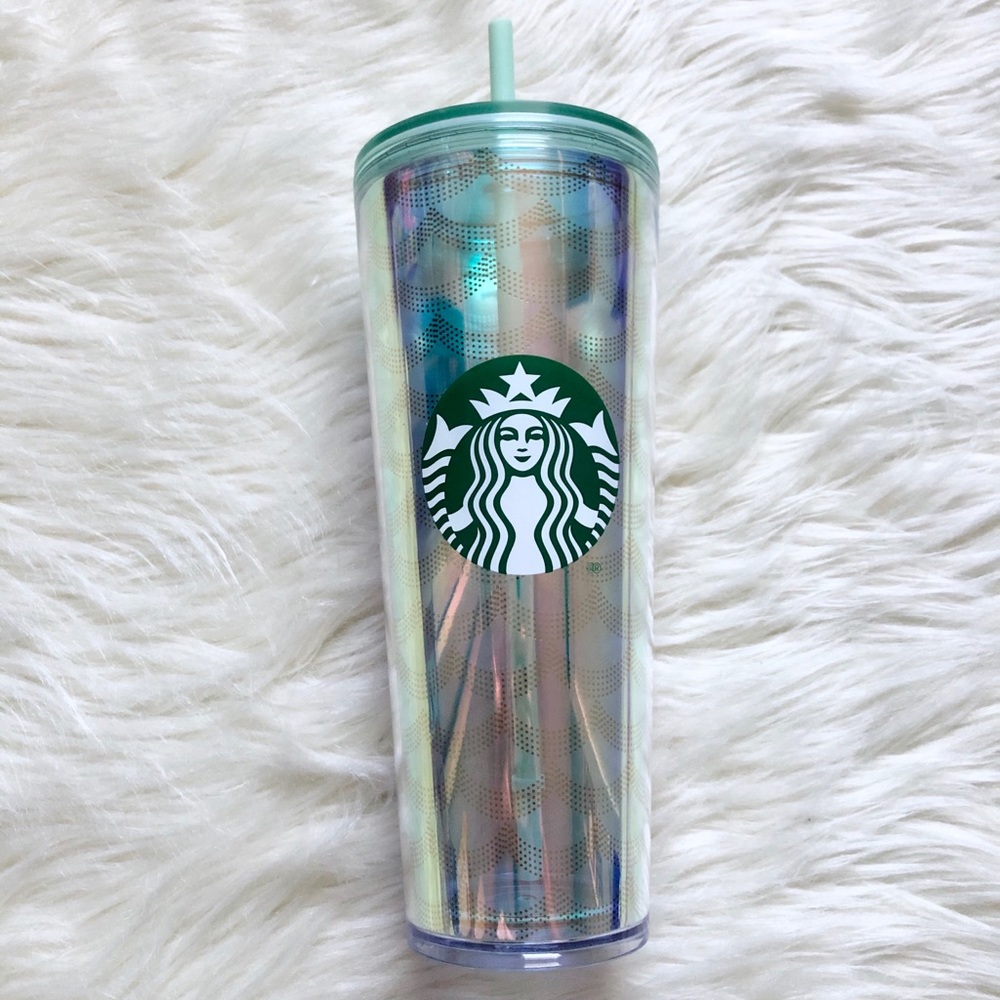 Starbucks Acrylic Rainbow Mermaid Tumbler